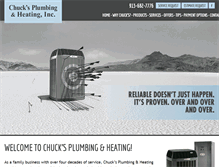 Tablet Screenshot of chucksplumbingheating.com